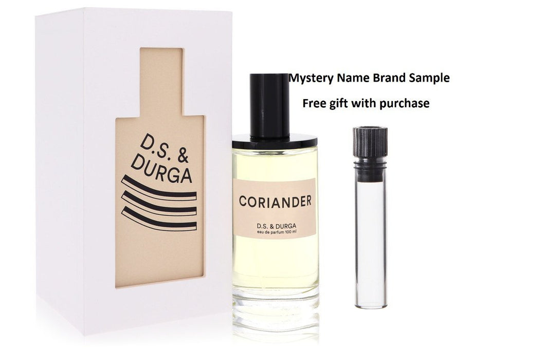 Coriander by D.S. & Durga Eau De Parfum Spray 3.4 oz And a Mystery Name brand sample vile
