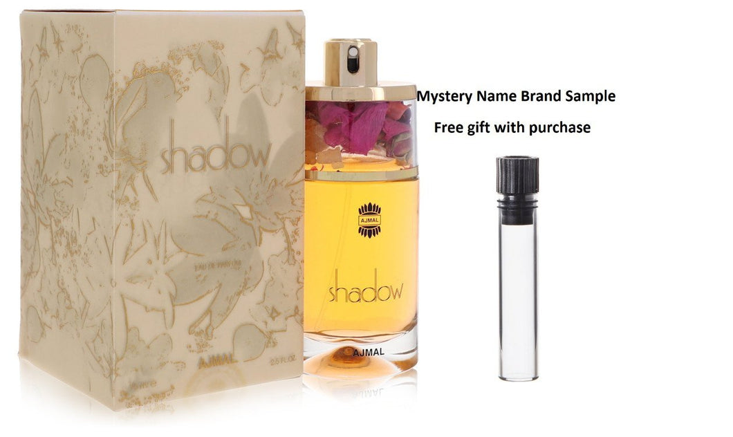 Ajmal Shadow by Ajmal Eau De Parfum Spray 2.5 oz And a Mystery Name brand sample vile