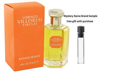 Kamasurabhi by Lorenzo Villoresi Eau De Toilette Spray 3.4 oz And a Mystery Name brand sample vile