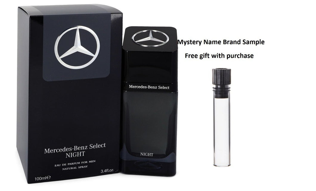 Mercedes Benz Select Night by Mercedes Benz Eau De Parfum Spray 3.4 oz And a Mystery Name brand sample vile