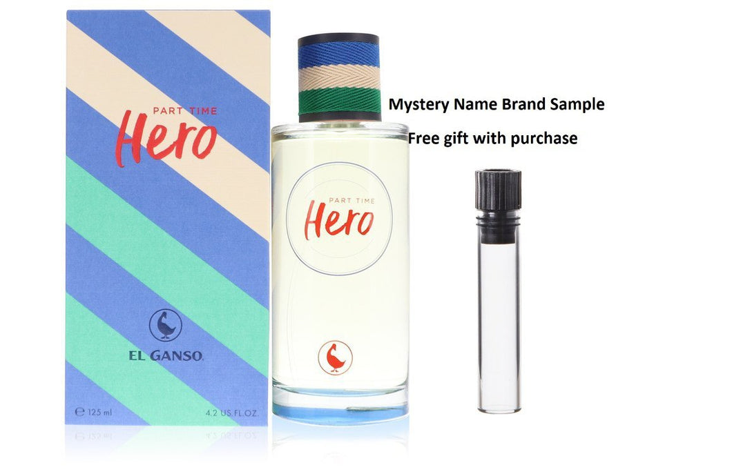 Part Time Hero by El Ganso Eau De Toilette Spray 4.2 oz And a Mystery Name brand sample vile