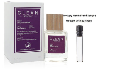 Clean Reserve Skin by Clean Hair Fragrance (Unisex) 1.7 oz And a Mystery Name brand sample vile