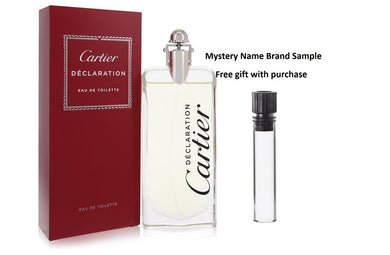 DECLARATION by Cartier Eau De Toilette Spray 3.3 oz And a Mystery Name brand sample vile