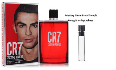 Cristiano Ronaldo CR7 by Cristiano Ronaldo Eau De Toilette Spray 3.4 oz And a Mystery Name brand sample vile
