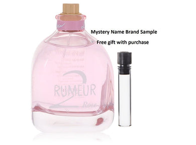 Rumeur 2 Rose by Lanvin Eau De Parfum Spray (Tester) 3.4 oz And a Mystery Name brand sample vile