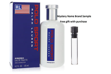 POLO SPORT by Ralph Lauren Fresh Eau De Toilette 4.2 oz And a Mystery Name brand sample vile
