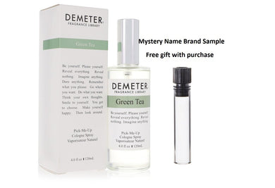 Demeter Green Tea by Demeter Cologne Spray 4 oz And a Mystery Name brand sample vile