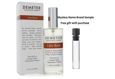 Demeter Lava Rock by Demeter Cologne Spray (Unisex) 4 oz And a Mystery Name brand sample vile