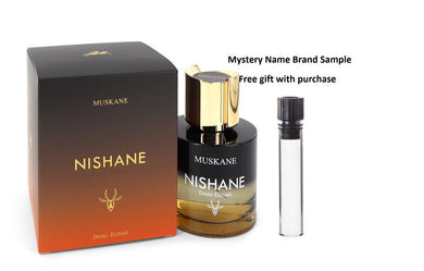 Muskane by Nishane Extrait De Parfum Spray 3.4 oz And a Mystery Name brand sample vile