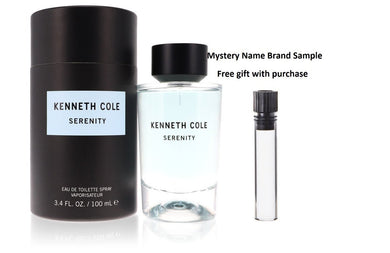 Kenneth Cole Serenity by Kenneth Cole Eau De Toilette Spray (Unisex) 3.4 oz And a Mystery Name brand sample vile