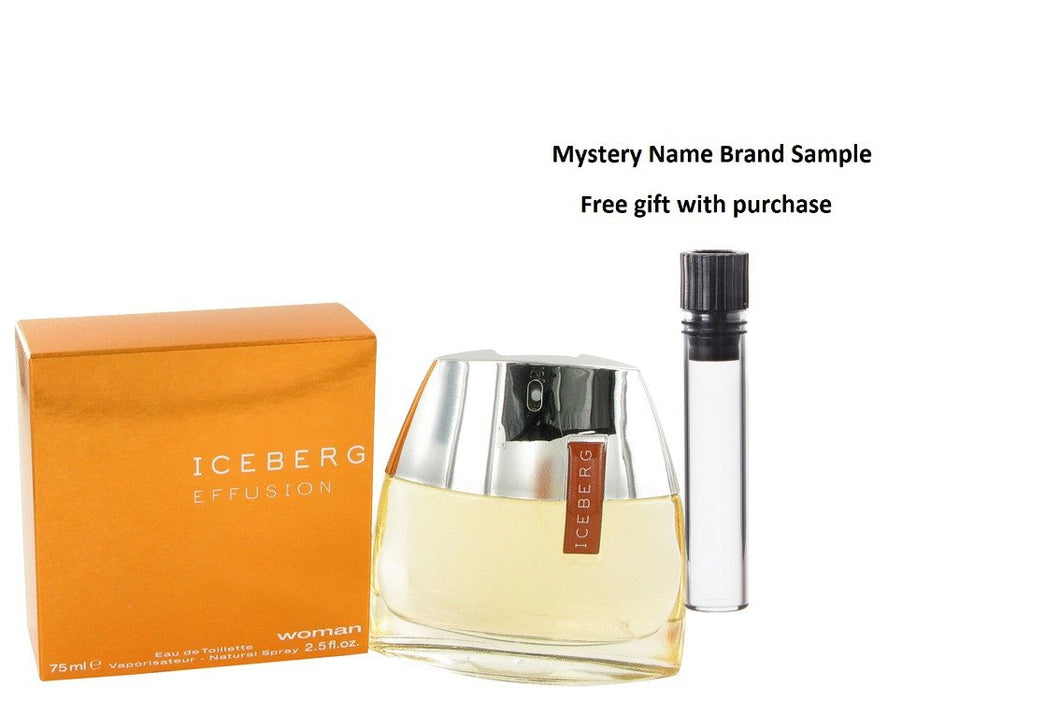 ICEBERG EFFUSION by Iceberg Eau De Toilette Spray 2.5 oz And a Mystery Name brand sample vile