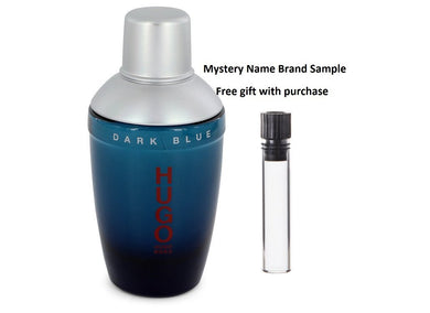 DARK BLUE by Hugo Boss Eau De Toilette Spray (Tester) 2.5 oz And a Mystery Name brand sample vile