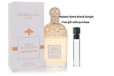 Aqua Allegoria Nettare Di Sole by Guerlain Eau De Toilette Spray 4.2 oz And a Mystery Name brand sample vile