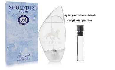 SCULPTURE by Nikos Eau De Toilette Spray 3.4 oz And a Mystery Name brand sample vile