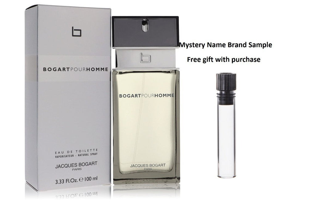 Bogart Pour Homme by Jacques Bogart Eau De Toilette Spray 3.4 oz And a Mystery Name brand sample vile