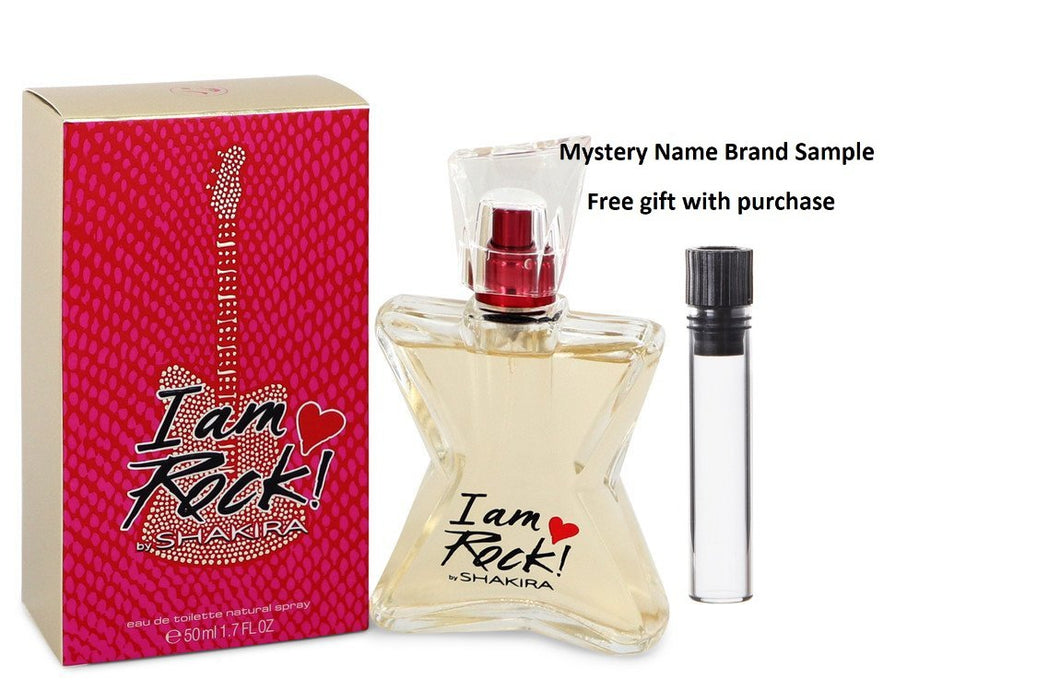 I Am Rock by Shakira Eau De Toilette Spray 1.7 oz And a Mystery Name brand sample vile