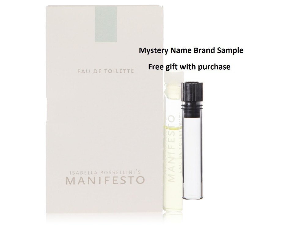 MANIFESTO ROSELLINI by Isabella Rossellini Vial (sample) .04 oz And a Mystery Name brand sample vile