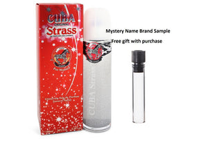 Cuba Strass Zebra by Fragluxe Eau De Parfum Spray 3.4 oz And a Mystery Name brand sample vile