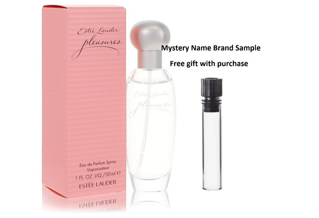 PLEASURES by Estee Lauder Eau De Parfum Spray 1 oz And a Mystery Name brand sample vile