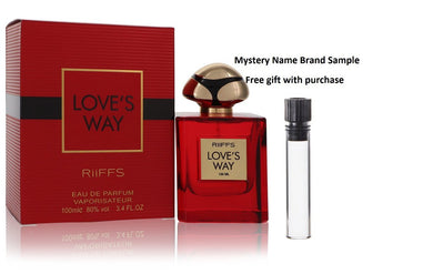 Love's Way by Riiffs Eau De Parfum Spray 3.4 oz And a Mystery Name brand sample vile