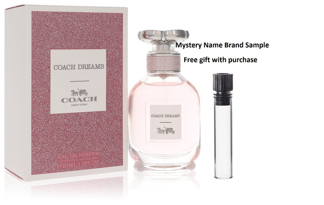 Coach Dreams by Coach Eau De Parfum Spray 1.3 oz And a Mystery Name brand sample vile