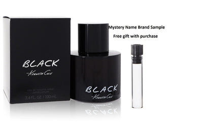 Kenneth Cole Black by Kenneth Cole Eau De Toilette Spray 3.4 oz And a Mystery Name brand sample vile