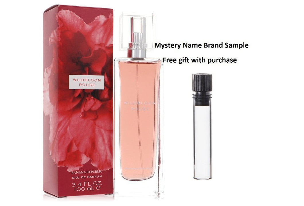 Banana Republic Wildbloom Rouge by Banana Republic Eau De Parfum Spray 3.4 oz And a Mystery Name brand sample vile