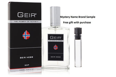 Geir by Geir Ness Eau De Parfum Spray 3.4 oz And a Mystery Name brand sample vile