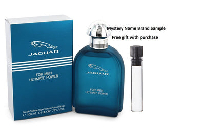 Jaguar Ultimate Power by Jaguar Eau De Toilette Spray 3.4 oz And a Mystery Name brand sample vile