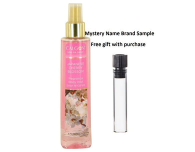 Calgon Take Me Away Japanese Cherry Blossom by Calgon Body Mist 8 oz And a Mystery Name brand sample vile