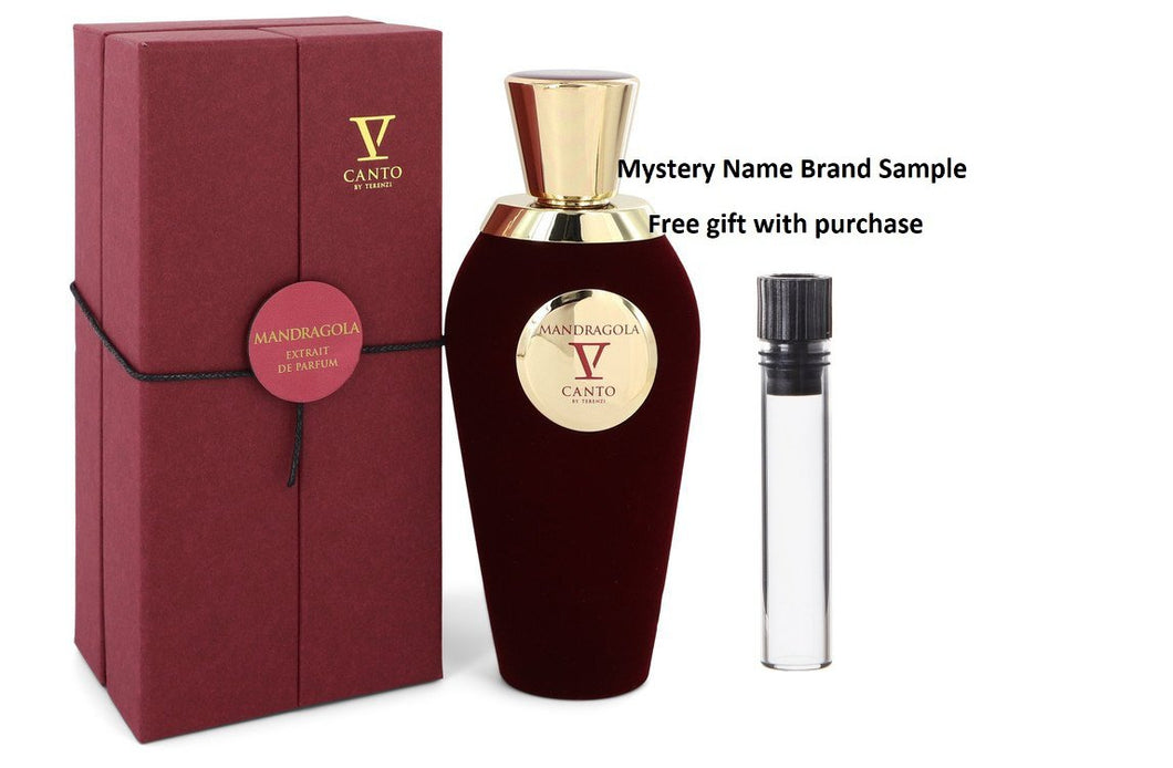 Mandragola V by V Canto Extrait De Parfum Spray (Unisex) 3.38 oz And a Mystery Name brand sample vile