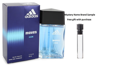 Adidas Moves by Adidas Eau De Toilette Spray 1.7 oz And a Mystery Name brand sample vile