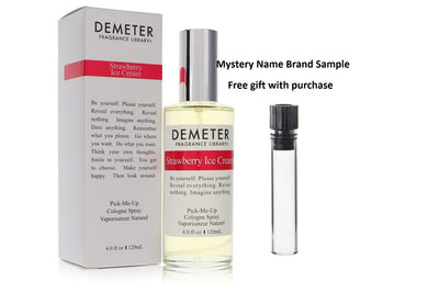 Demeter Strawberry Ice Cream by Demeter Cologne Spray 4 oz And a Mystery Name brand sample vile