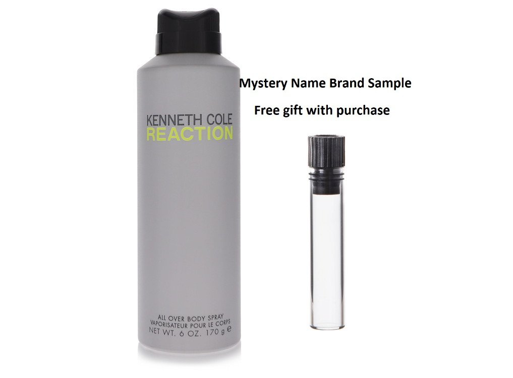 Kenneth Cole Reaction by Kenneth Cole Body Spray 6 oz And a Mystery Name brand sample vile