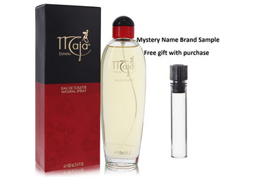 Maja by Myrurgia Eau De Toilette Spray 3.4 oz And a Mystery Name brand sample vile