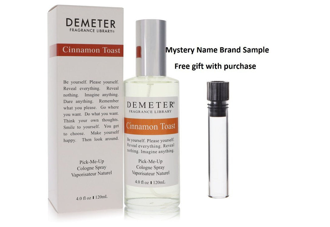 Demeter Cinnamon Toast by Demeter Cologne Spray 4 oz And a Mystery Name brand sample vile