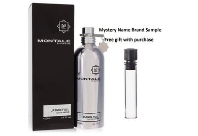 Montale Jasmin Full by Montale Eau De Parfum Spray 3.3 oz And a Mystery Name brand sample vile