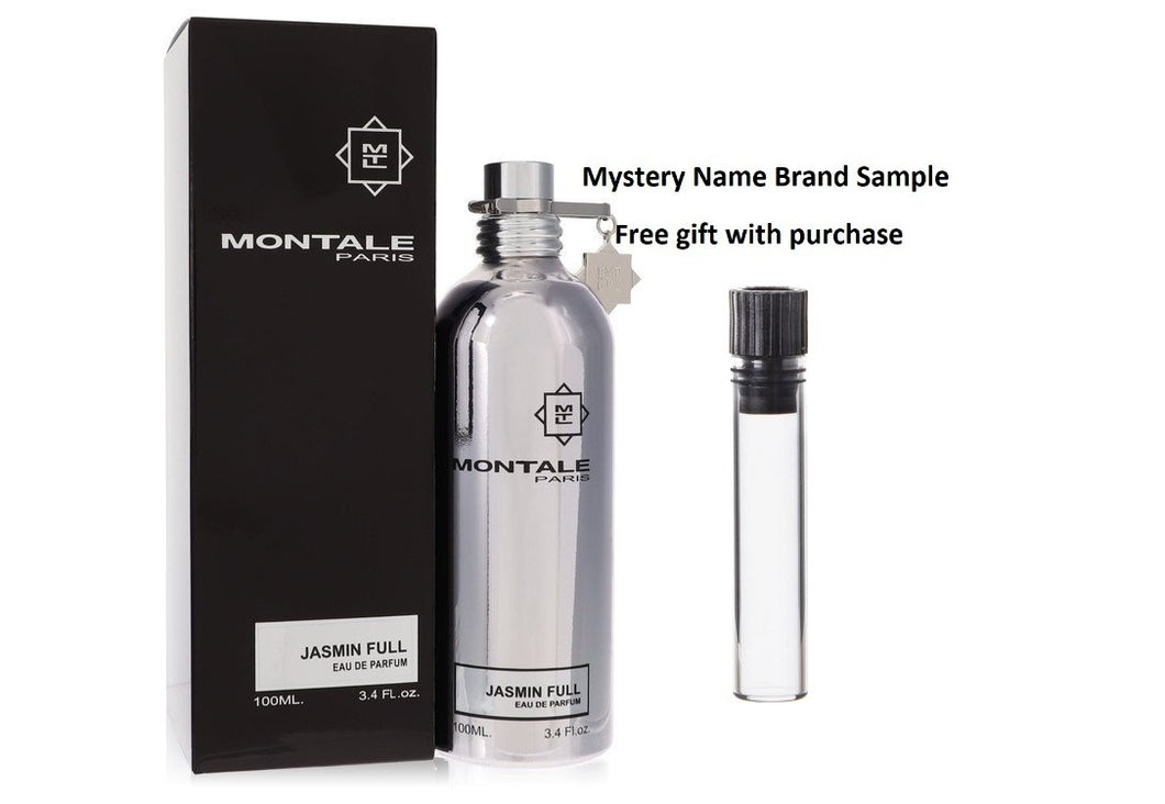 Montale Jasmin Full by Montale Eau De Parfum Spray 3.3 oz And a Mystery Name brand sample vile