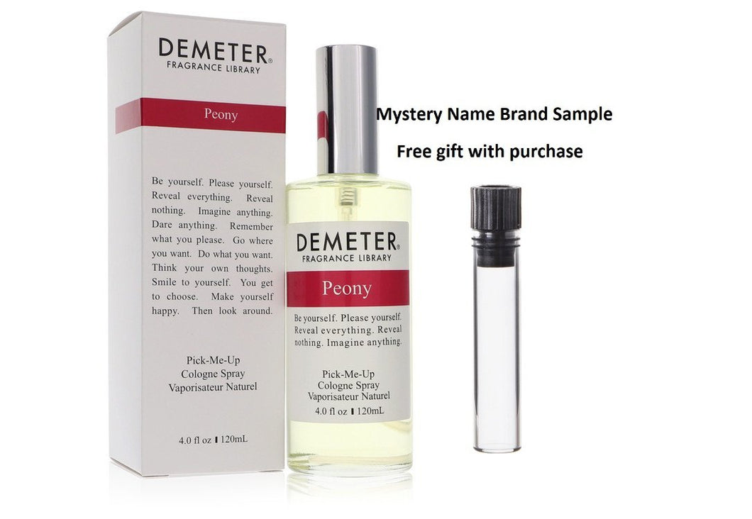 Demeter Peony by Demeter Cologne Spray 4 oz And a Mystery Name brand sample vile
