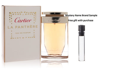 Cartier La Panthere by Cartier Eau De Parfum Spray 2.5 oz And a Mystery Name brand sample vile