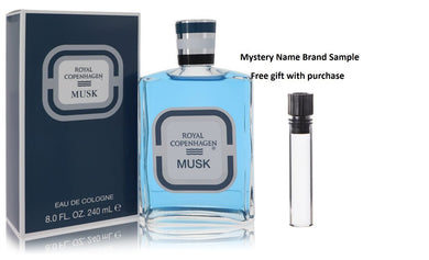 ROYAL COPENHAGEN MUSK by Royal Copenhagen Cologne 8 oz And a Mystery Name brand sample vile