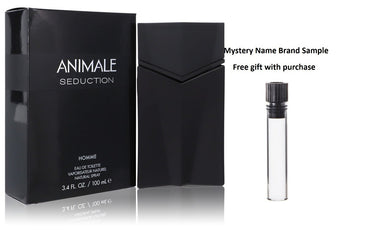 Animale Seduction Homme by Animale Eau De Toilette Spray 3.4 oz And a Mystery Name brand sample vile
