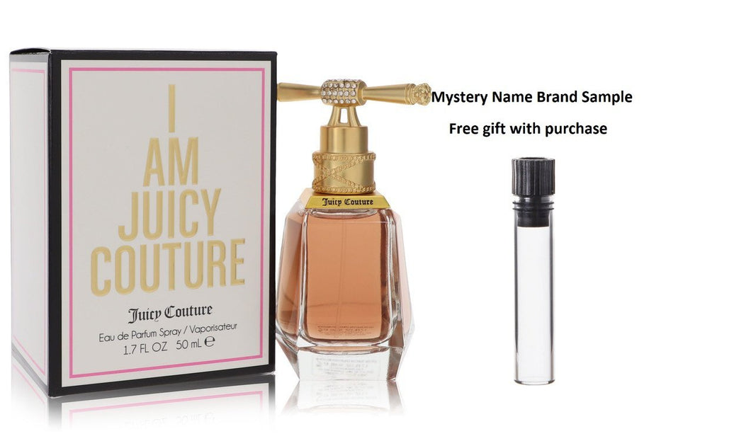 I am Juicy Couture by Juicy Couture Eau De Parfum Spray 1.7 oz And a Mystery Name brand sample vile