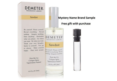 Demeter Sawdust by Demeter Cologne Spray 4 oz And a Mystery Name brand sample vile