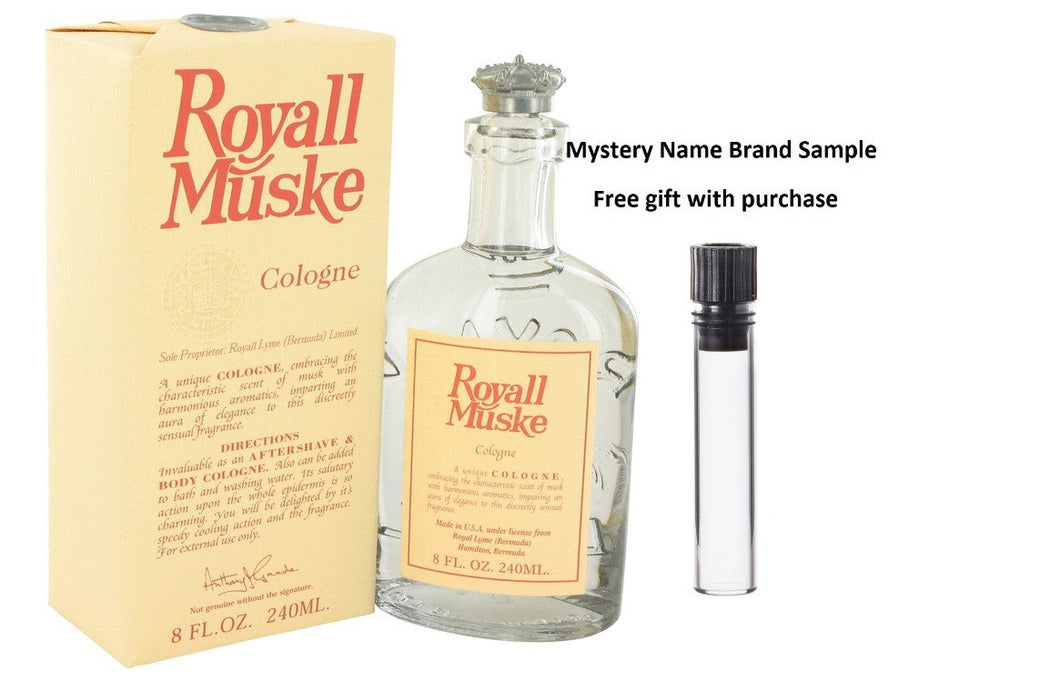 ROYALL MUSKE by Royall Fragrances All Purpose Lotion / Cologne 8 oz And a Mystery Name brand sample vile