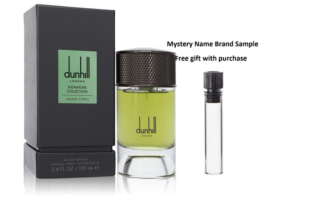 Dunhill Signature Collection Amalfi Citrus by Alfred Dunhill Eau De Parfum Spray 3.4 oz And a Mystery Name brand sample vile