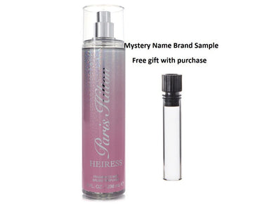 Paris Hilton Heiress by Paris Hilton Body Mist 8 oz And a Mystery Name brand sample vile