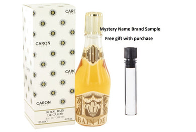 ROYAL BAIN De Caron Champagne by Caron Eau De Toilette (Unisex) 4 oz And a Mystery Name brand sample vile