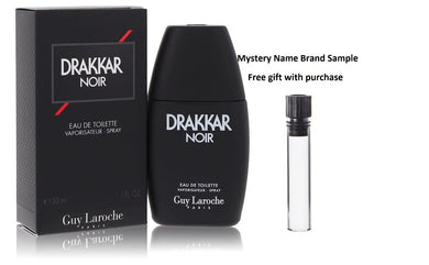 DRAKKAR NOIR by Guy Laroche Eau De Toilette Spray 1 oz And a Mystery Name brand sample vile