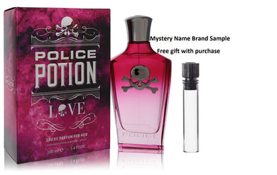 Police Potion Love by Police Colognes Eau De Parfum Spray 3.4 oz And a Mystery Name brand sample vile